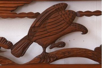 アンティーク雑貨 古民具・骨董 彫刻 アンティークの欄間2枚セット(2)