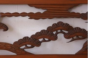 アンティーク雑貨 古民具・骨董 彫刻 アンティークの欄間2枚セット(2)