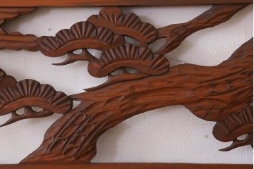 アンティーク雑貨 古民具・骨董 彫刻 アンティークの欄間2枚セット(2)