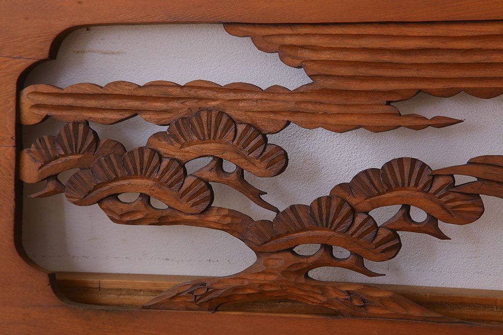 アンティーク雑貨 古民具・骨董 彫刻 アンティークの欄間2枚セット(2)