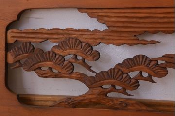 アンティーク雑貨 古民具・骨董 彫刻 アンティークの欄間2枚セット(2)