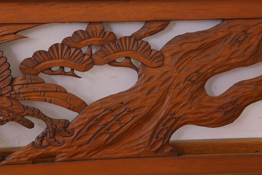 アンティーク雑貨 古民具・骨董 彫刻 アンティークの欄間2枚セット(2)