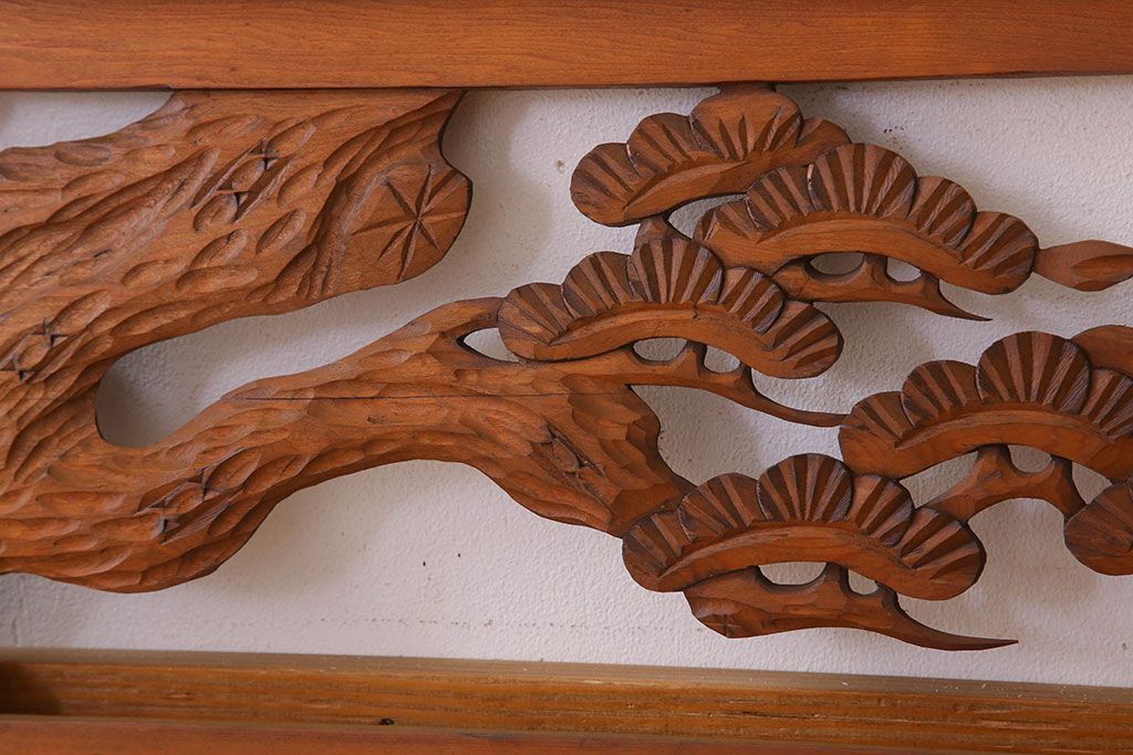 アンティーク雑貨 古民具・骨董 彫刻 アンティークの欄間2枚セット(2)