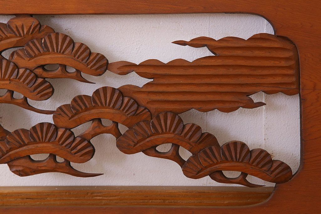 アンティーク雑貨 古民具・骨董 彫刻 アンティークの欄間2枚セット(2)