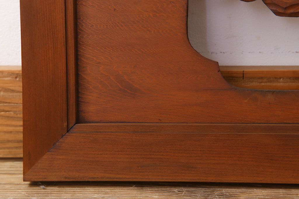 アンティーク雑貨 古民具・骨董 彫刻 アンティークの欄間2枚セット(2)