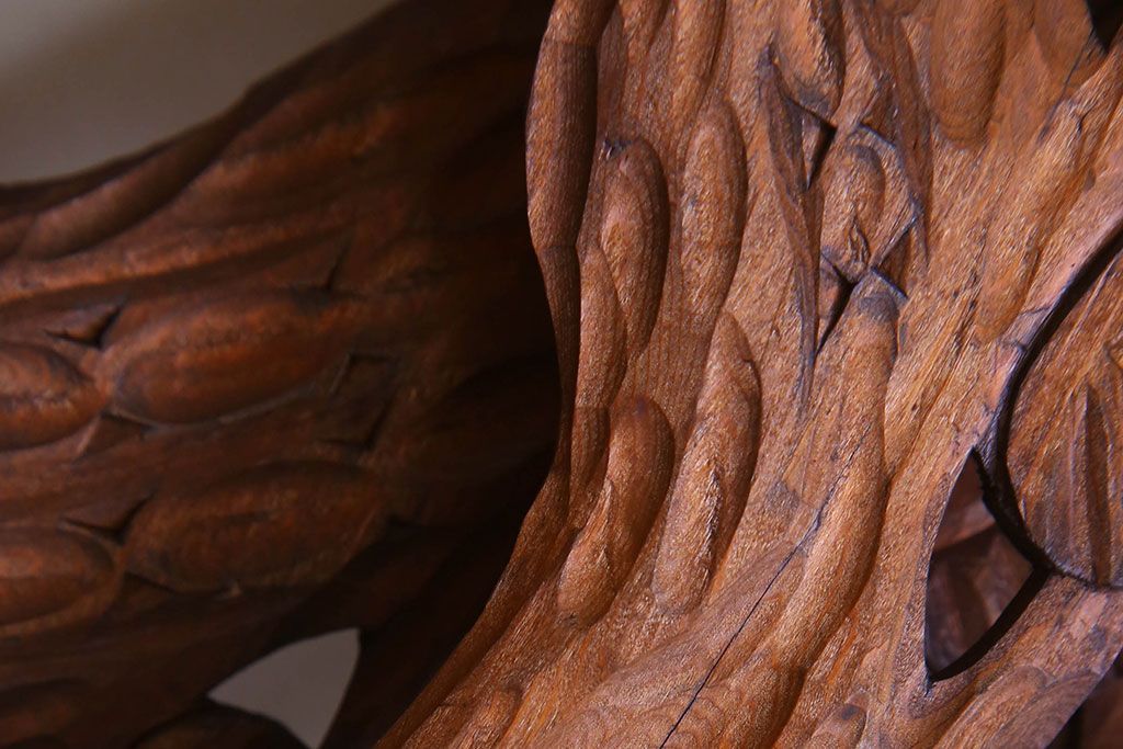 アンティーク雑貨 古民具・骨董 彫刻 アンティークの欄間2枚セット(2)