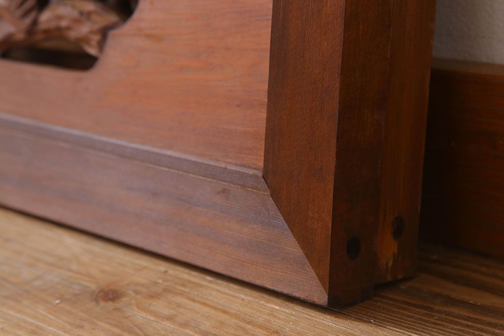 アンティーク雑貨 古民具・骨董 彫刻 アンティークの欄間2枚セット(2)