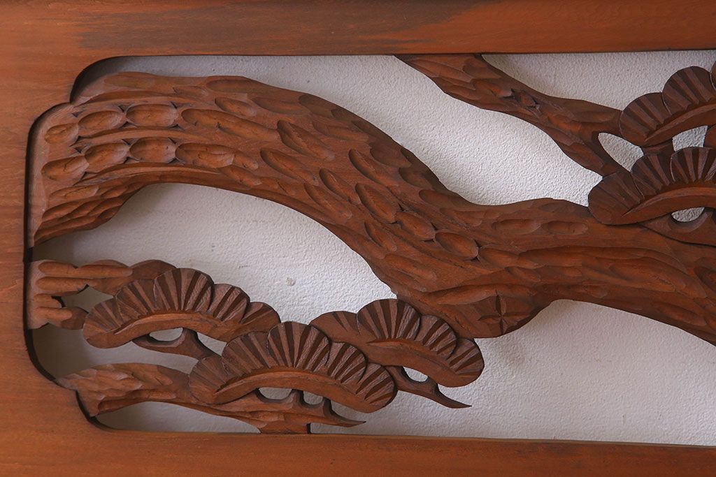 アンティーク雑貨 古民具・骨董 彫刻 アンティークの欄間2枚セット(2)