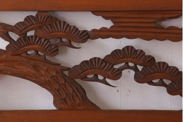 アンティーク雑貨 古民具・骨董 彫刻 アンティークの欄間2枚セット(2)