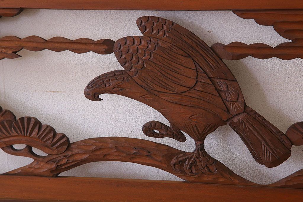 アンティーク雑貨 古民具・骨董 彫刻 アンティークの欄間2枚セット(2)