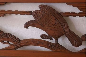 アンティーク雑貨 古民具・骨董 彫刻 アンティークの欄間2枚セット(2)