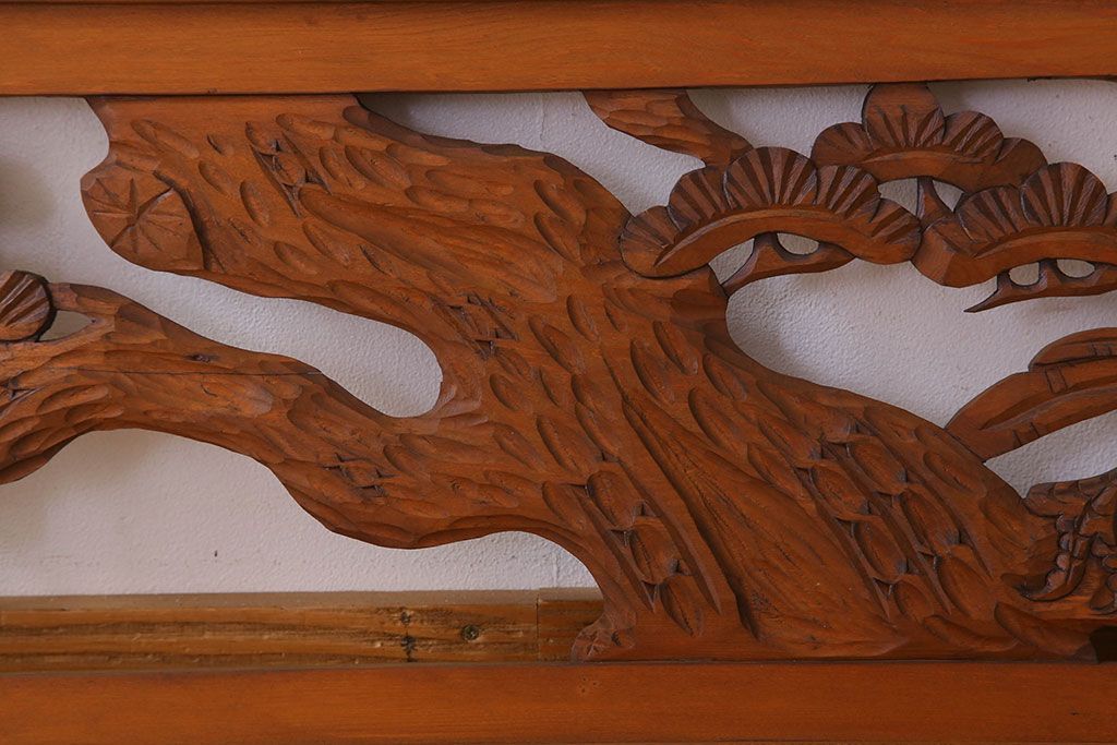 アンティーク雑貨 古民具・骨董 彫刻 アンティークの欄間2枚セット(2)