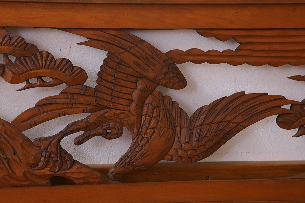 アンティーク雑貨 古民具・骨董 彫刻 アンティークの欄間2枚セット(2)