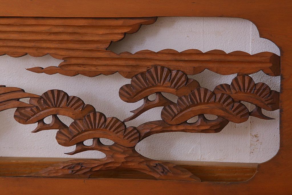 アンティーク雑貨 古民具・骨董 彫刻 アンティークの欄間2枚セット(2)