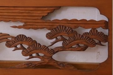 アンティーク雑貨 古民具・骨董 彫刻 アンティークの欄間2枚セット(2)