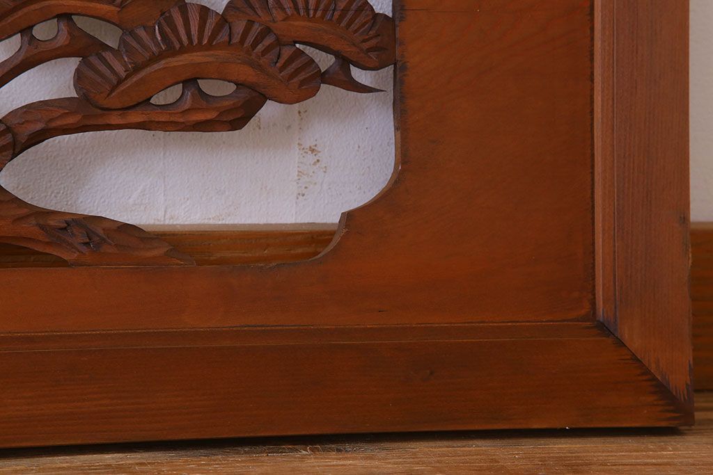 アンティーク雑貨 古民具・骨董 彫刻 アンティークの欄間2枚セット(2)