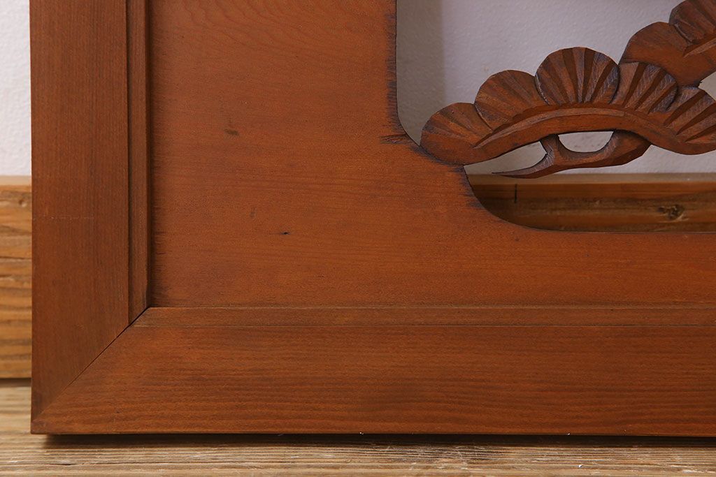 アンティーク雑貨 古民具・骨董 彫刻 アンティークの欄間2枚セット(2)