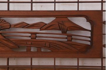 古民具・骨董　彫刻　組子　アンティークの欄間(2)