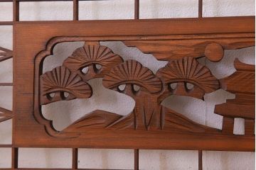 古民具・骨董　彫刻　組子　アンティークの欄間(2)