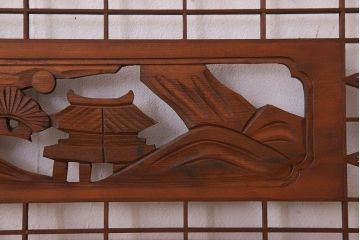 古民具・骨董　彫刻　組子　アンティークの欄間(2)