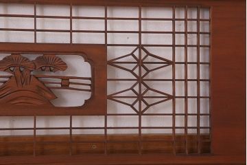 古民具・骨董　彫刻　組子　アンティークの欄間(2)