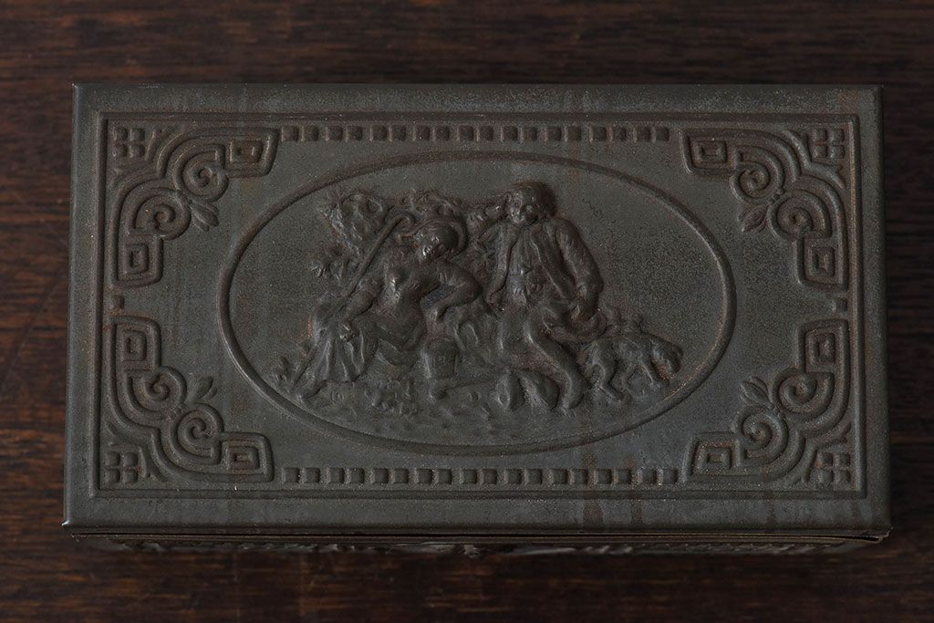 アンティーク　雑貨　アイアン　小物入れ　木箱　イギリス アンティーク 雑貨 アイアン 小物入れ 木箱 イギリス