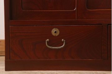 アンティーク家具　和製アンティーク　前面欅材の時代箪笥ローボード