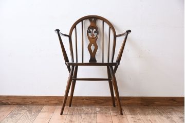 ヴィンテージ家具　イギリスビンテージ　アーコール　シスルバックアームチェア(1)