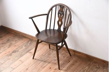 ヴィンテージ家具　イギリスビンテージ　アーコール　シスルバックアームチェア(1)