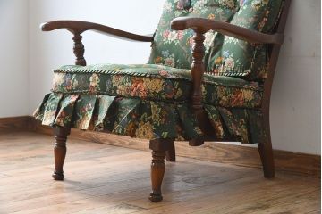 中古　飛騨産業　穂高　WINDSOR　キツツキマーク　1人掛けソファ(1)