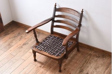 中古　飛騨産業　穂高　WINDSOR　キツツキマーク　1人掛けソファ(1)