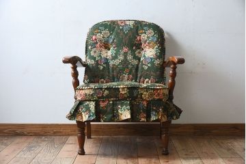 中古　飛騨産業　穂高　WINDSOR　キツツキマーク　1人掛けソファ(2)