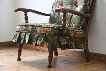 中古　飛騨産業　穂高　WINDSOR　キツツキマーク　1人掛けソファ(2)
