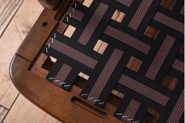 中古　飛騨産業　穂高　WINDSOR　キツツキマーク　1人掛けソファ(2)