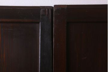 杉材　和製アンティーク　明治大正期　古い木味の帯戸4枚セット
