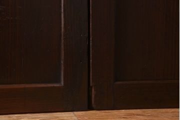 杉材　和製アンティーク　明治大正期　古い木味の帯戸4枚セット