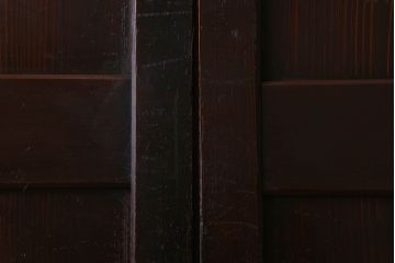 杉材　和製アンティーク　明治大正期　古い木味の帯戸2枚セット(1)