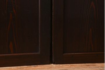 杉材　和製アンティーク　明治大正期　古い木味の帯戸2枚セット(1)