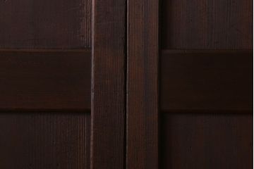 杉材　和製アンティーク　明治大正期　古い木味の帯戸2枚セット(2)