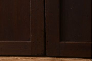 杉材　和製アンティーク　明治大正期　古い木味の帯戸2枚セット(2)
