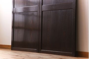 杉材　和製アンティーク　明治大正期　古い木味の帯戸2枚セット(3)