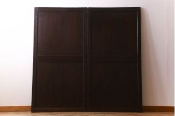 杉材　和製アンティーク　明治大正期　古い木味の帯戸2枚セット(3)