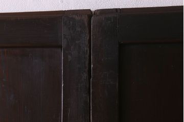 杉材　和製アンティーク　明治大正期　古い木味の帯戸2枚セット(3)