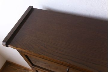 アンティーク家具　イギリスアンティーク　オーク材製　モダンなスタッキングブックケース