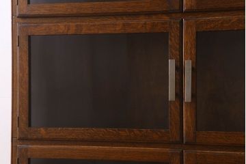 アンティーク家具　イギリスアンティーク　オーク材製　モダンなスタッキングブックケース