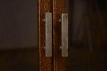 アンティーク家具　イギリスアンティーク　オーク材製　モダンなスタッキングブックケース