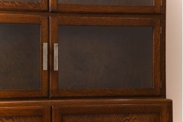 アンティーク家具　イギリスアンティーク　オーク材製　モダンなスタッキングブックケース