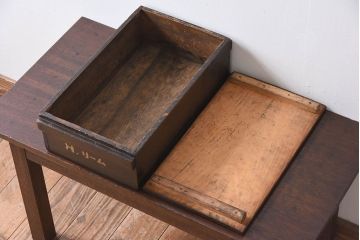 アンティーク雑貨　明治大正期　古い木味の小箱(木箱・収納箱)(1)
