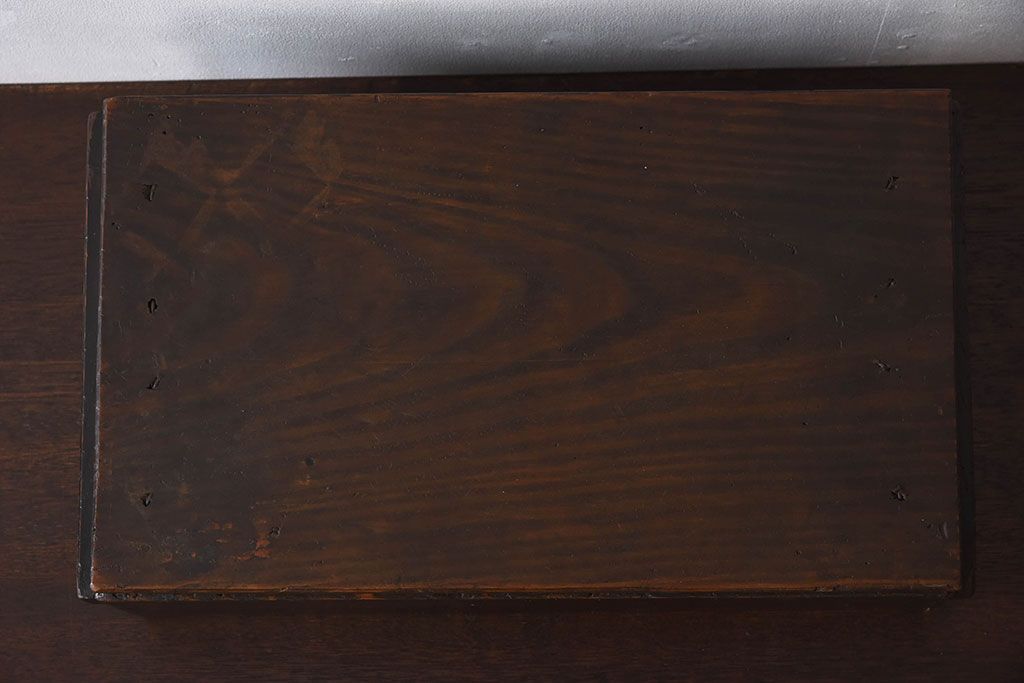 アンティーク雑貨　明治大正期　古い木味の小箱(木箱・収納箱)(1)