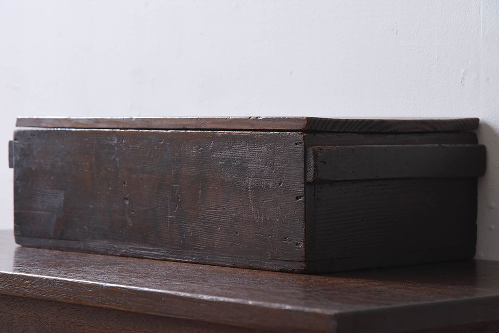 アンティーク雑貨　明治大正期　古い木味の小箱(木箱・収納箱)(1)